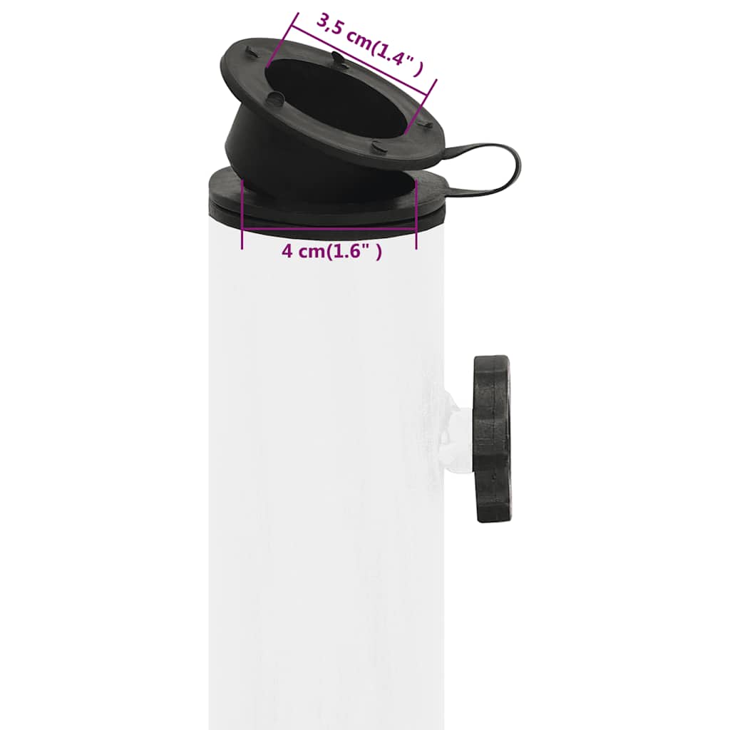 Umbrella Base White 15.7x15.7x12.6 Cast Iron