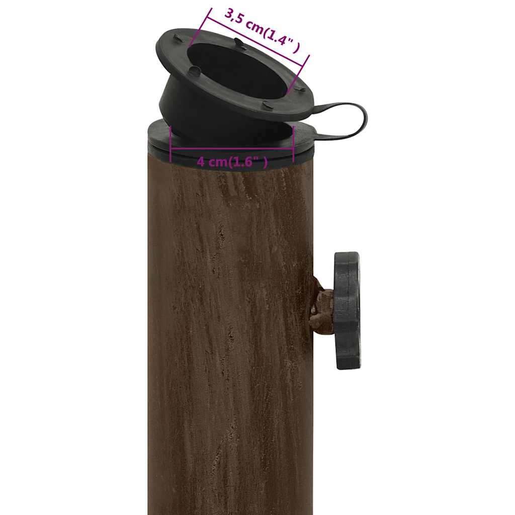Umbrella Base Bronze 15.7x15.7x12.6 Cast Iron