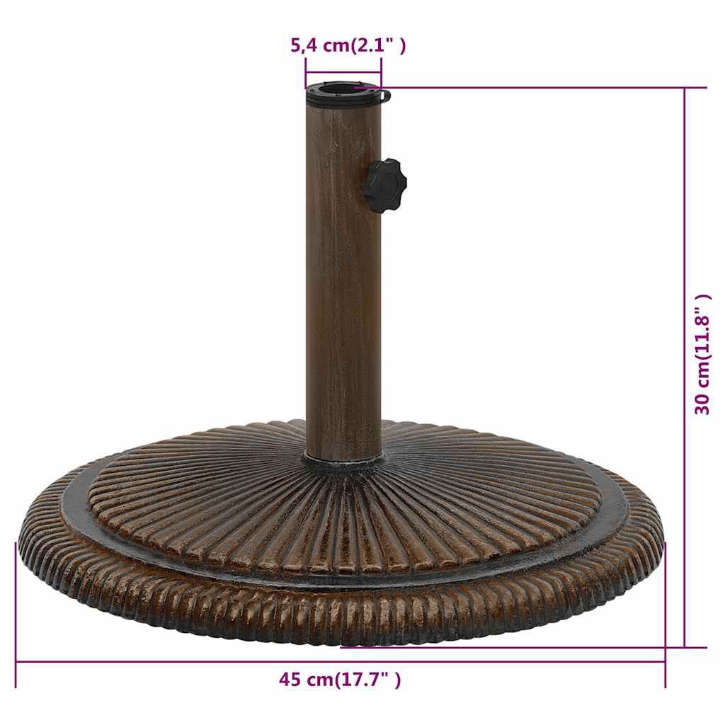 Umbrella Base Bronze 17.7x17.7x11.8 Cast Iron