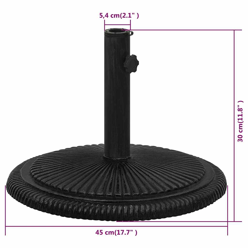 Umbrella Base Black 17.7x17.7x11.8 Cast Iron