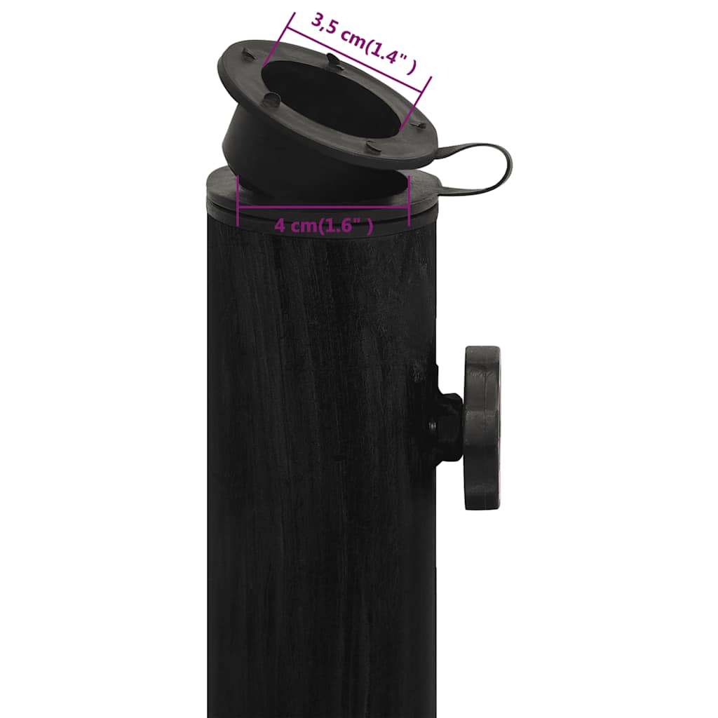 Umbrella Base Black 17.7x17.7x11.8 Cast Iron