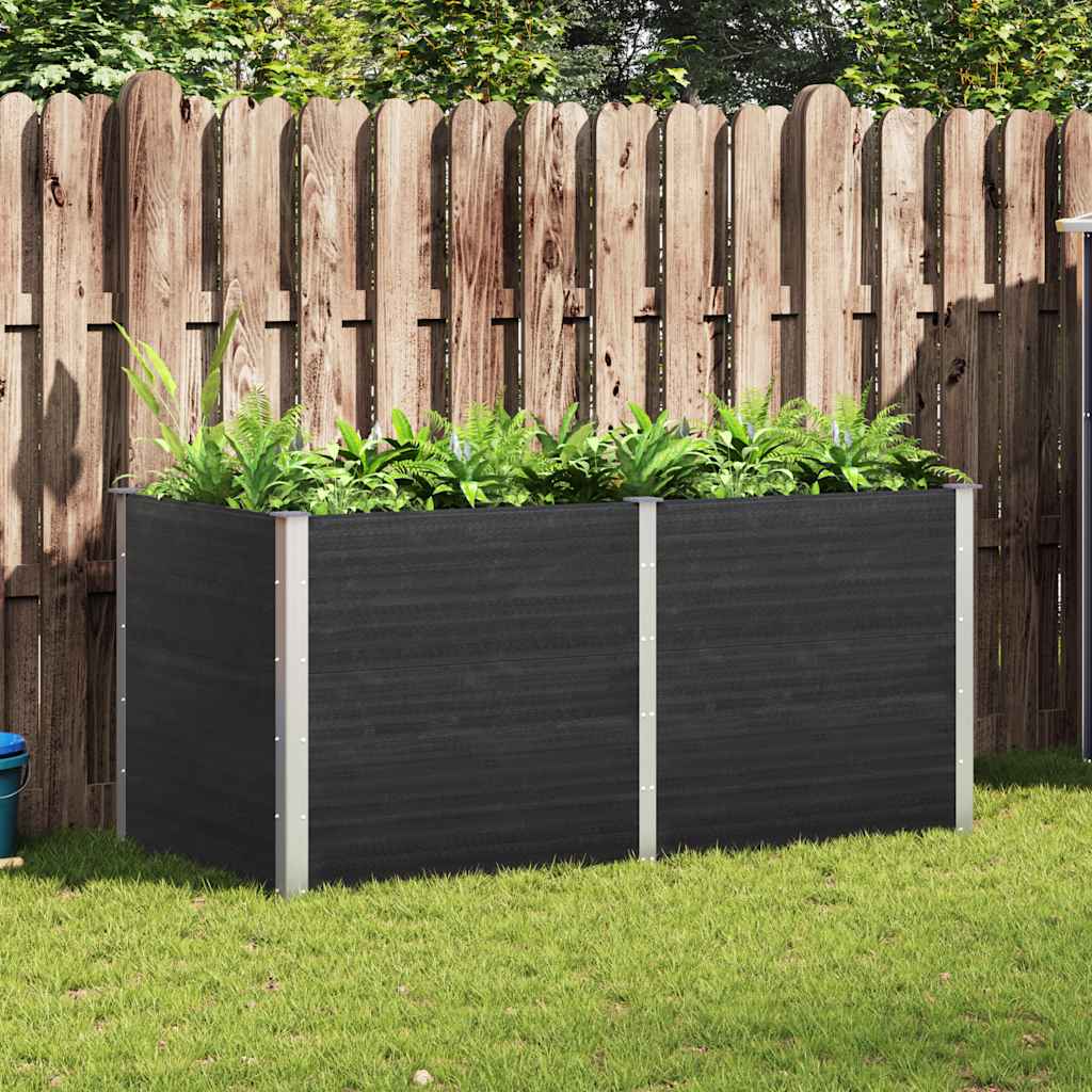 Garden Raised Bed Grey Wood plastic composite (WPC) Large Durable