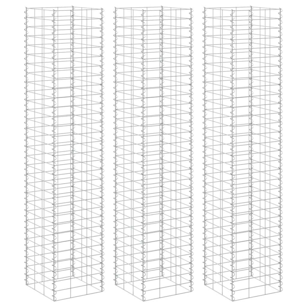Gabion Raised Bed Silver Rust-proof and weather-proof iron Large
