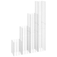 Gabion Raised Beds 4 pcs 11.8x11.8x19.7/39.4/59.1/78.7 Iron