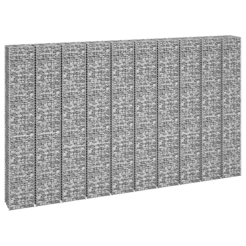 Gabion Raised Beds 4 pcs 11.8x11.8x19.7/39.4/59.1/78.7 Iron