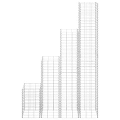Gabion Raised Beds 4 pcs 11.8x11.8x19.7/39.4/59.1/78.7 Iron