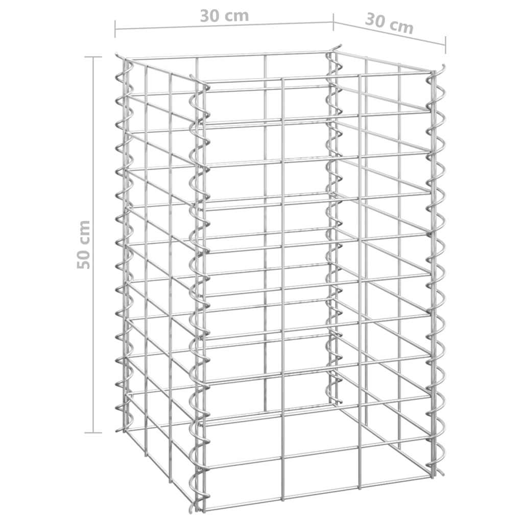 Gabion Raised Beds 4 pcs 11.8x11.8x19.7/39.4/59.1/78.7 Iron