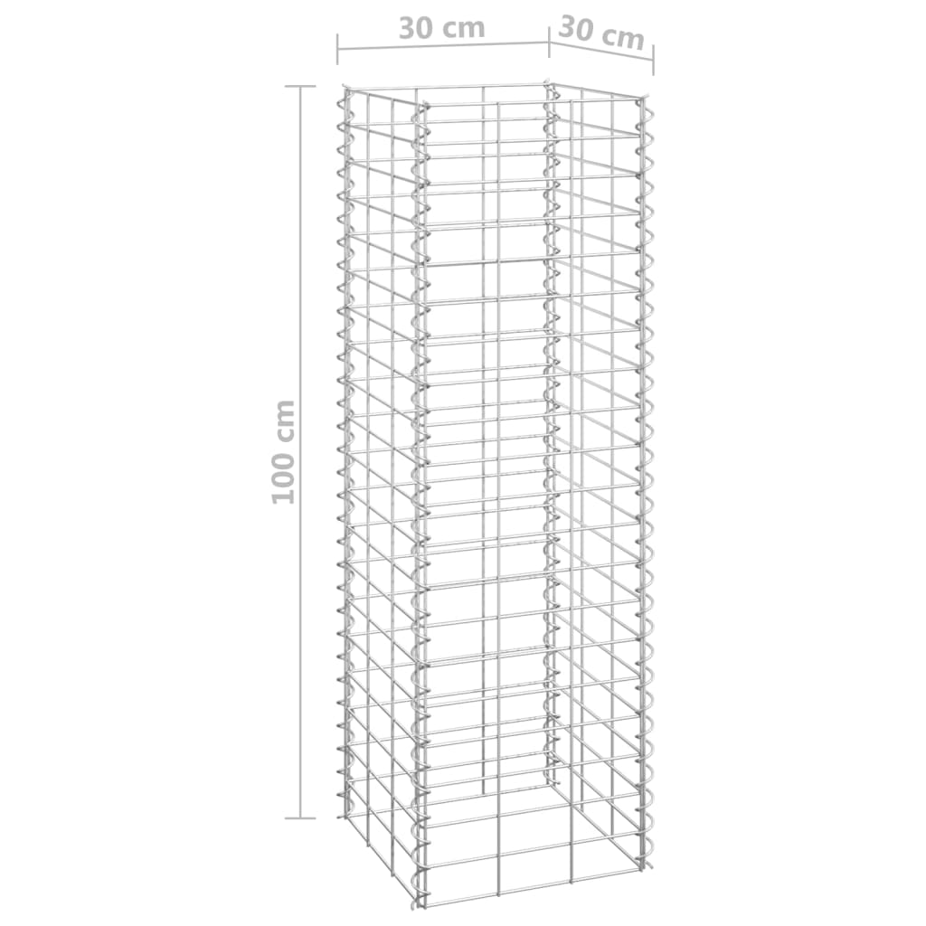Gabion Raised Beds 4 pcs 11.8x11.8x19.7/39.4/59.1/78.7 Iron
