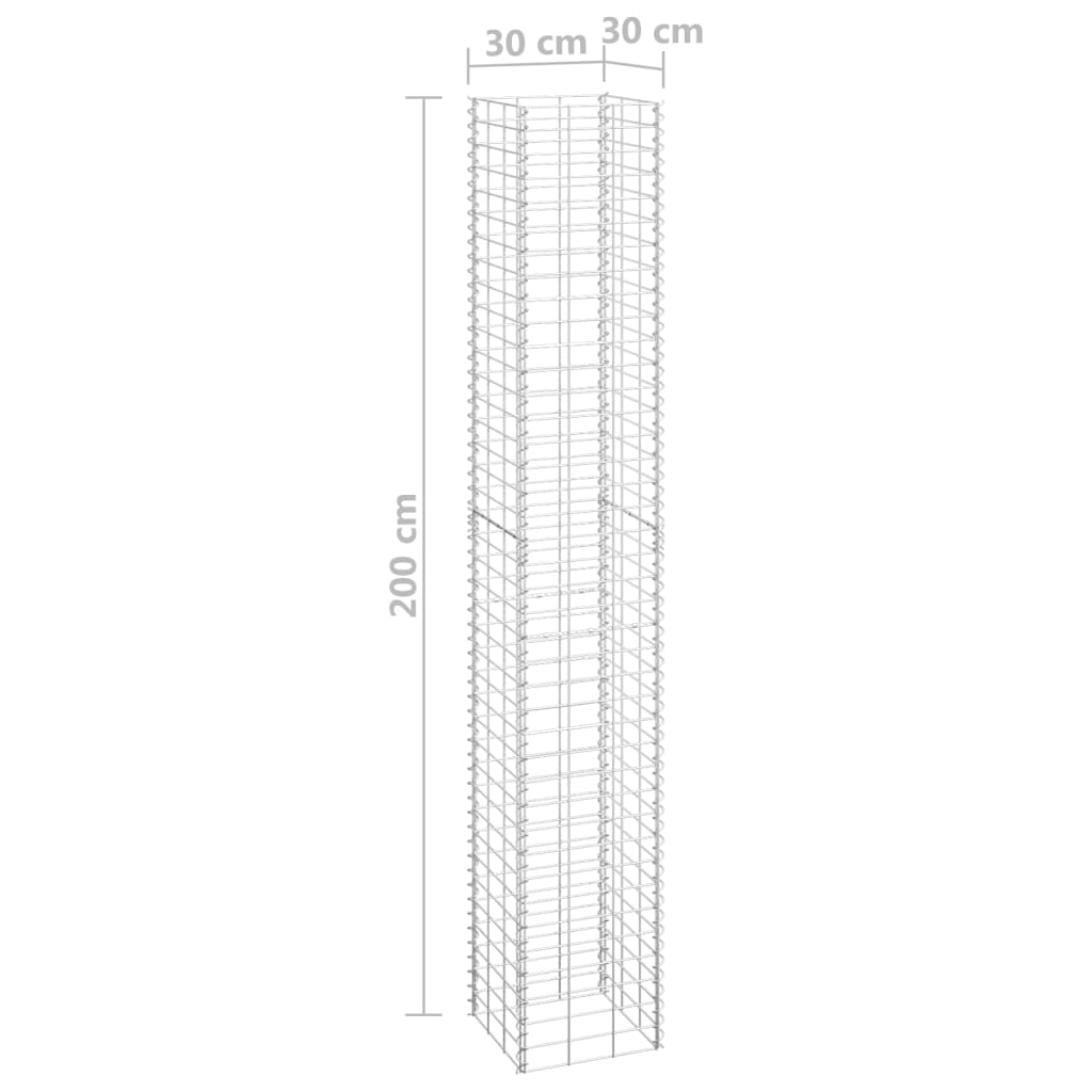 Gabion Raised Beds 4 pcs 11.8x11.8x19.7/39.4/59.1/78.7 Iron