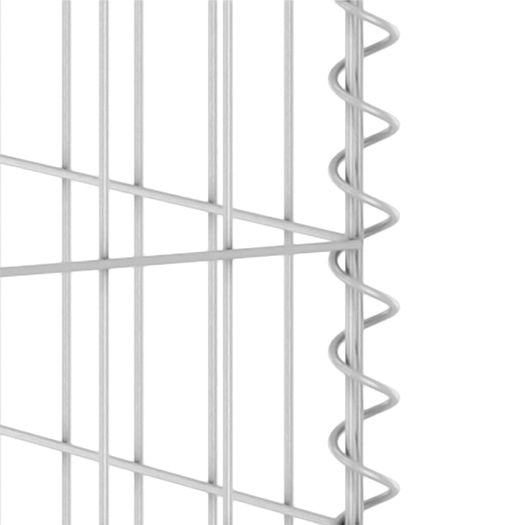 Galvanized steel gabion basket, 43.3x39.4x43.3 inches, for hiding garbage bins.
