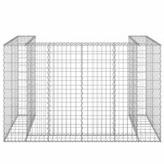 Gabion Wall for Garbage Bins Galvanized Steel 70.9x39.4x43.3