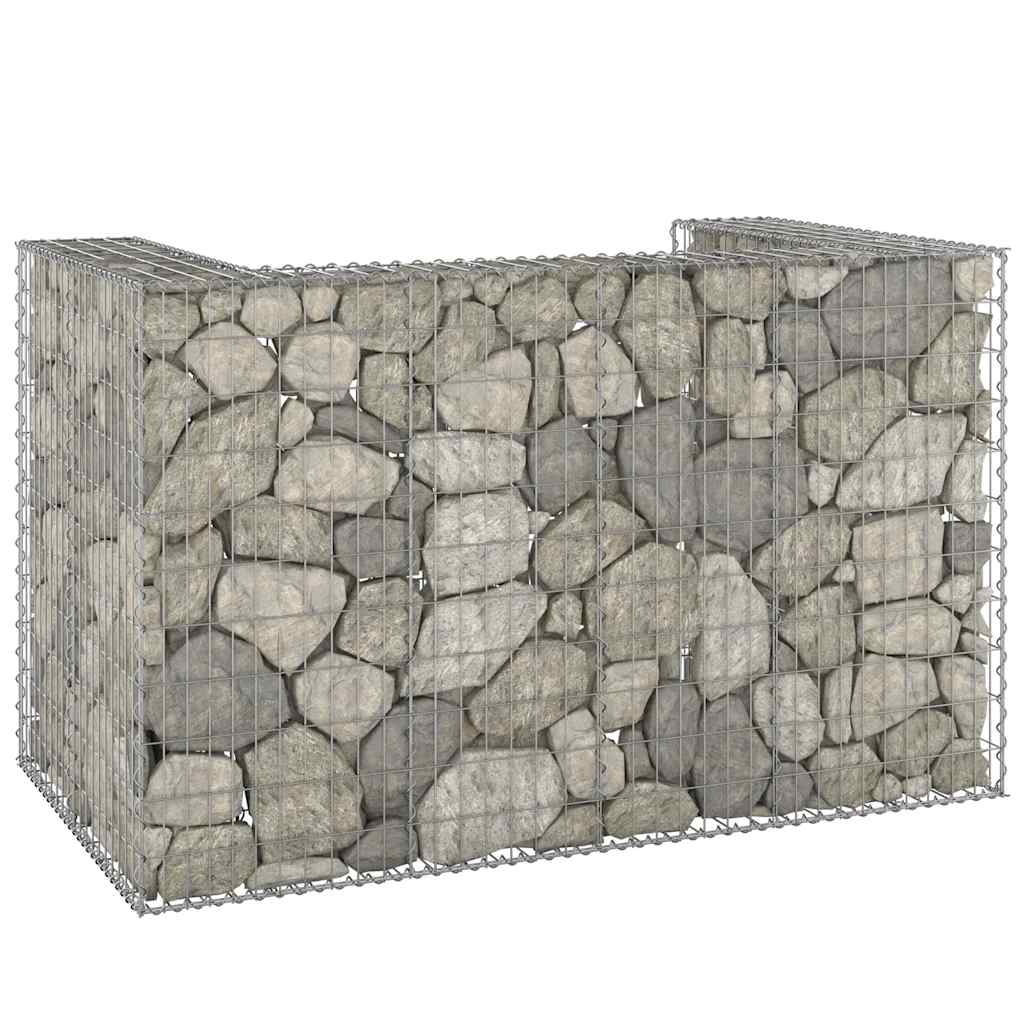Gabion Wall for Garbage Bins Galvanized Steel 70.9x39.4x43.3