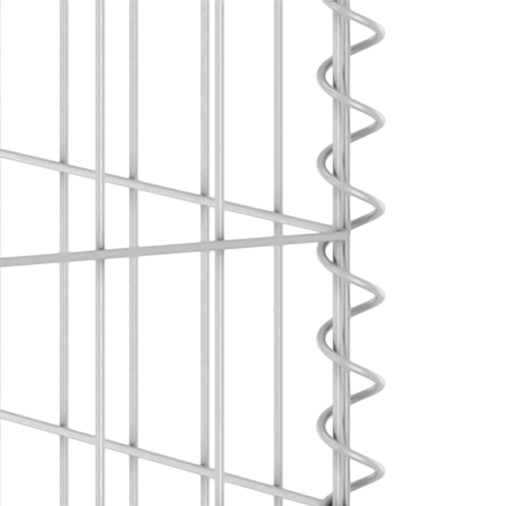 Galvanized steel gabion wall for hiding garbage bins, measuring 100x39.4x43.3 inches.