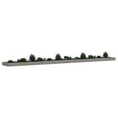 Gabion Raised Bed Silver Galvanized steel Large Durable