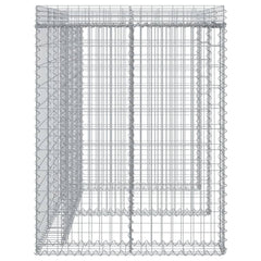 Gabion Wall for Garbage Bin 75.6x35.8x47.2 Galvanized Iron