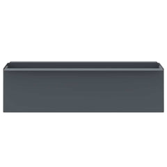 Flower Box Set of 12 Gray Polypropylene 14.2 in x 5.3 in x 3.7 in