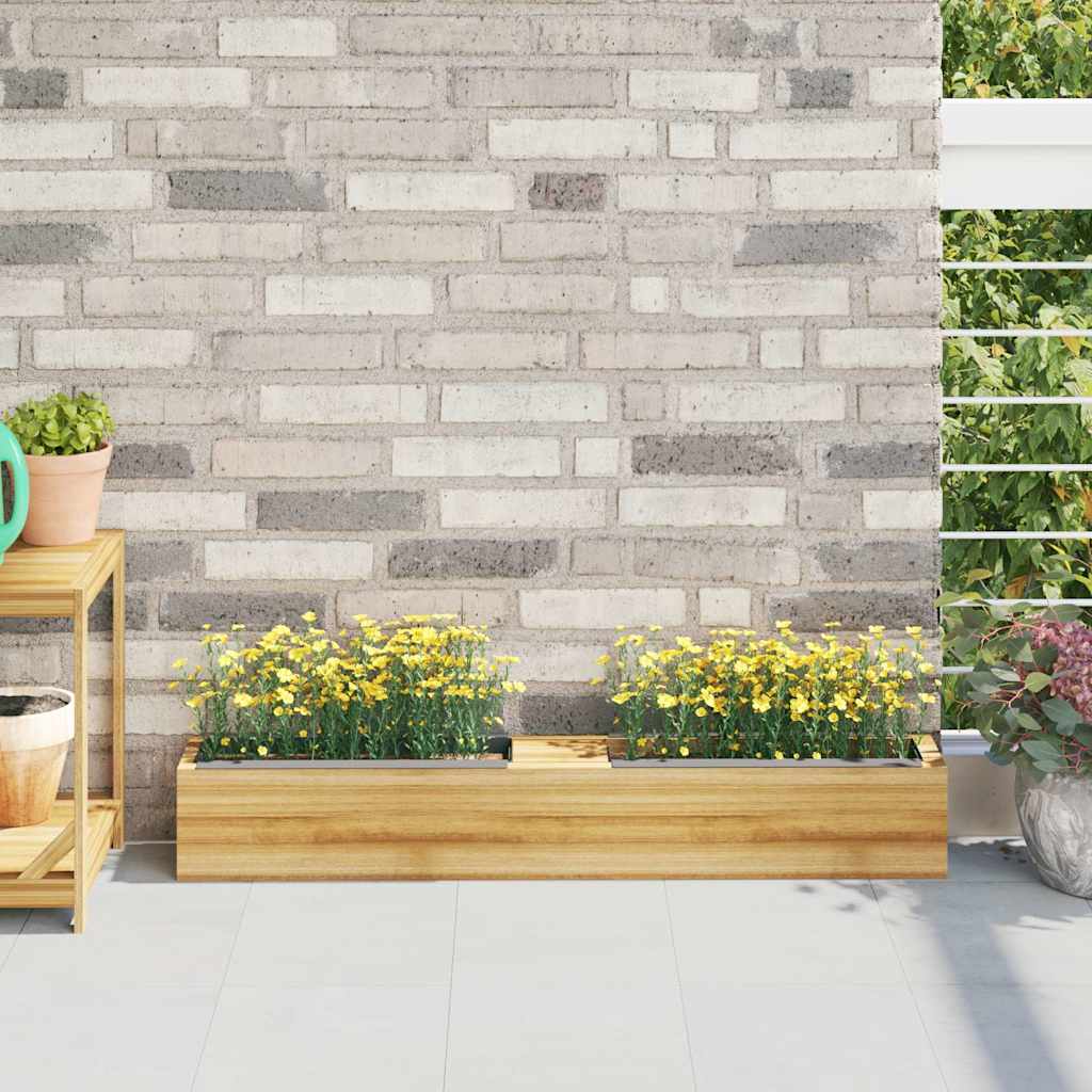 Flower Box Set of 12 Gray Polypropylene 14.2 in x 5.3 in x 3.7 in