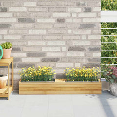 Flower Box Set of 12 Gray Polypropylene 14.2 in x 5.3 in x 3.7 in
