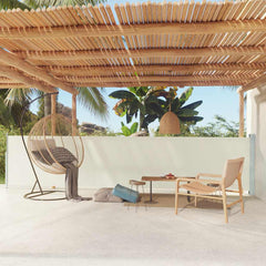 Patio Retractable Side Awning 46.1x236.2 Cream