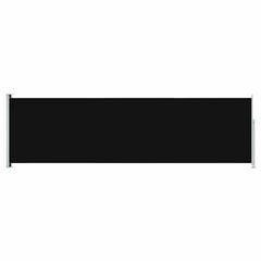 Patio Retractable Side Awning 70.9x236.2 Black