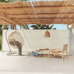 Patio Retractable Side Awning 70.9x236.2 Cream