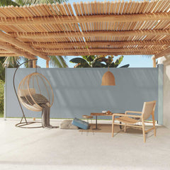 Patio Retractable Side Awning 70.9x236.2 Gray