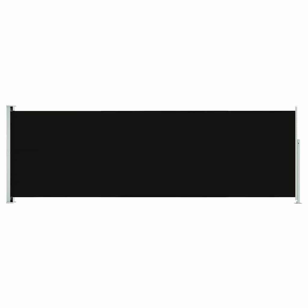 Patio Retractable Side Awning 78.7x236.2 Black