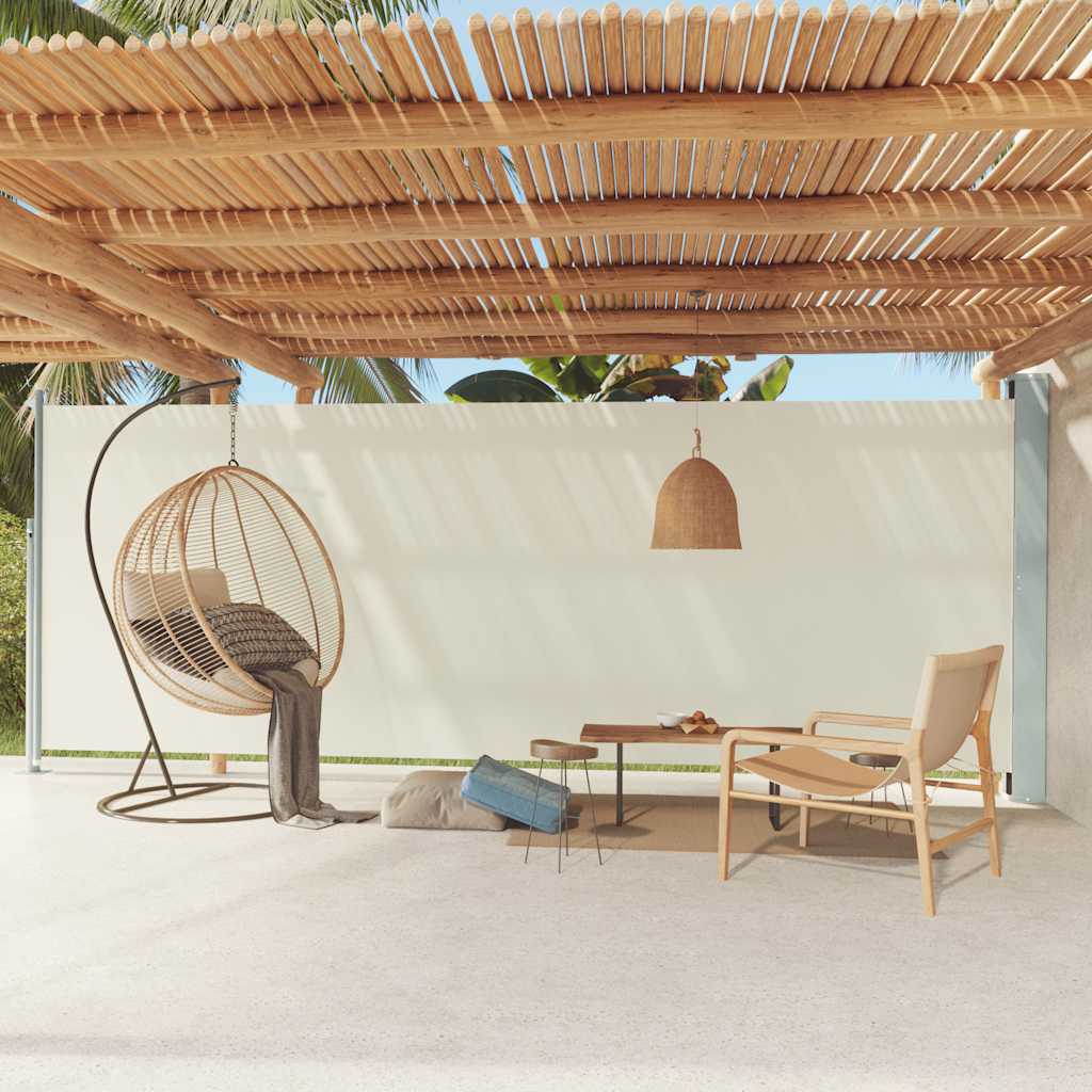 Patio Retractable Side Awning 78.7x236.2 Cream