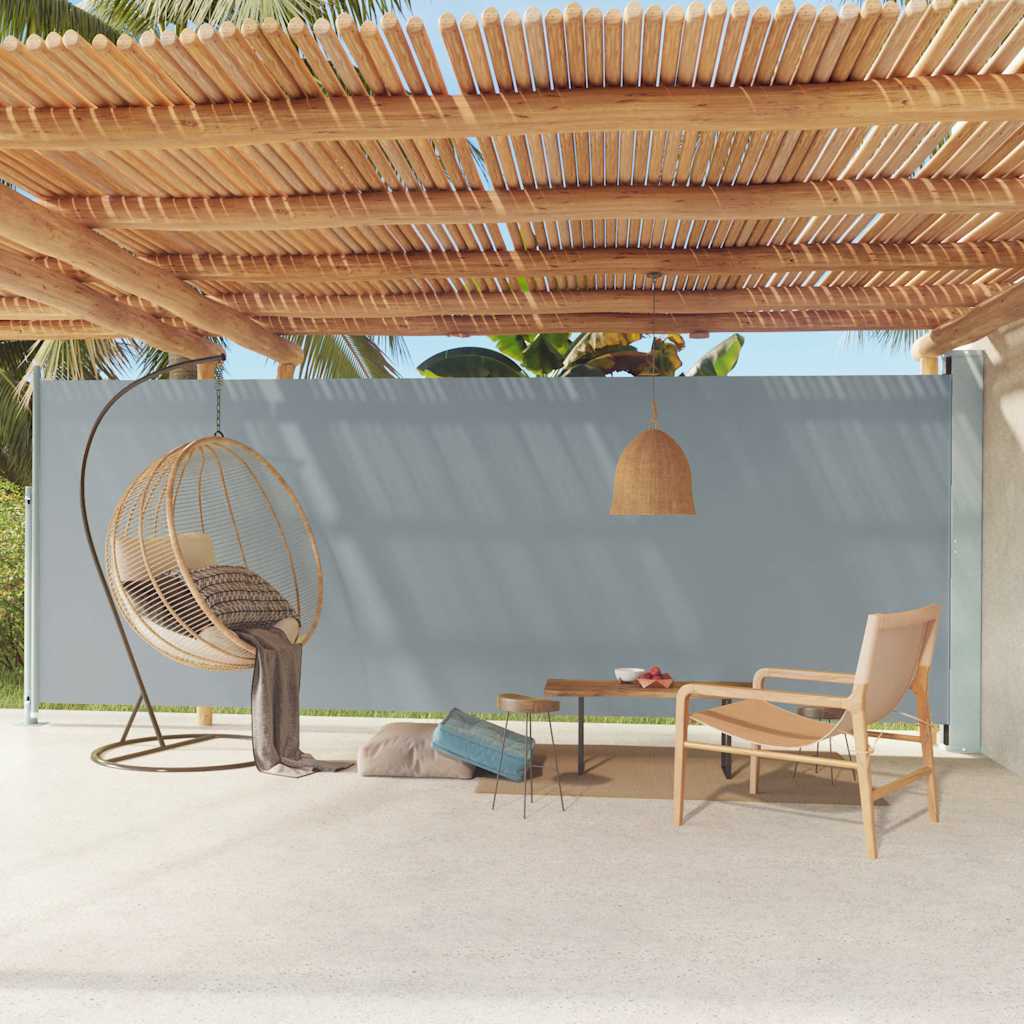 Patio Retractable Side Awning 78.7x236.2 Gray