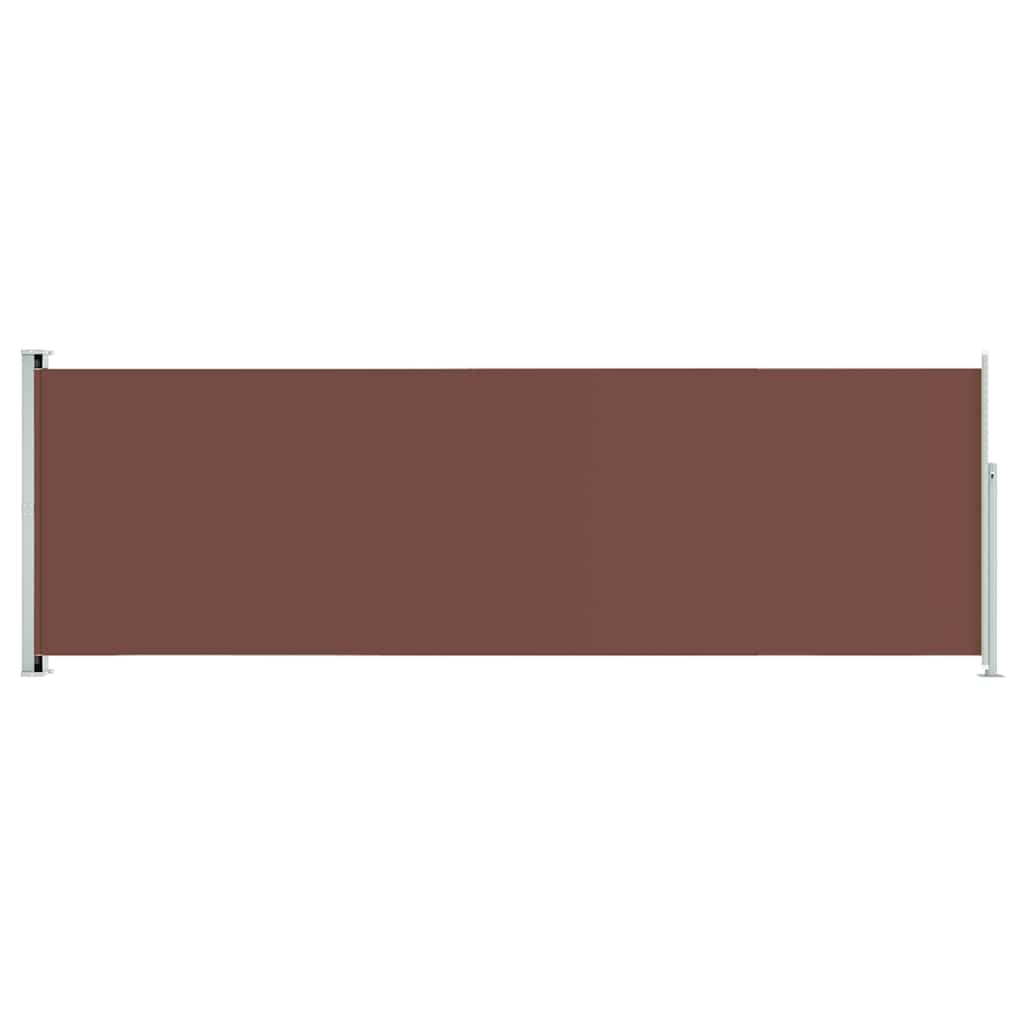 Patio Retractable Side Awning 78.7x236.2 Brown