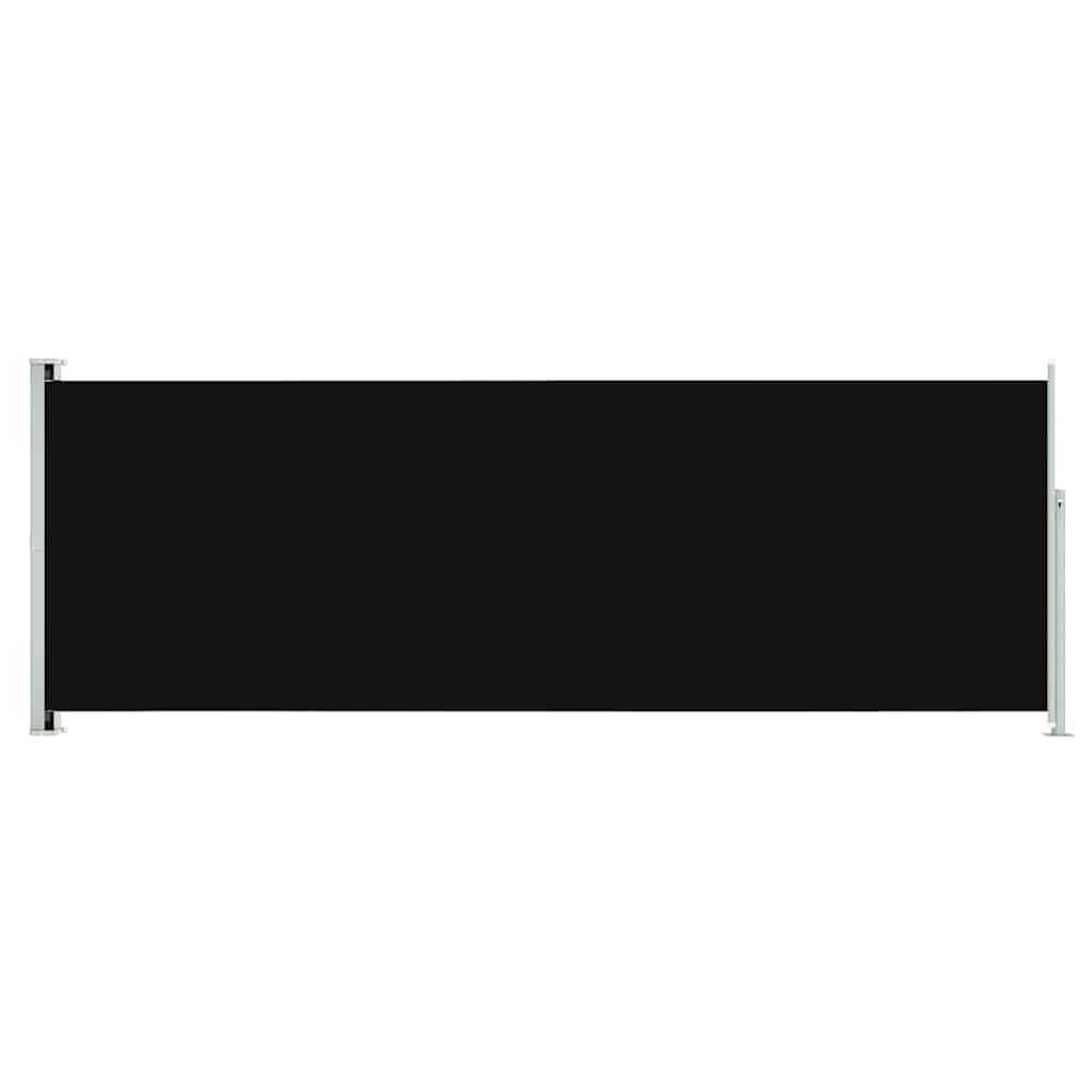 Patio Retractable Side Awning 86.6x236.2 Black