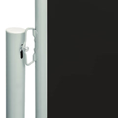 Patio Retractable Side Awning 86.6x236.2 Black