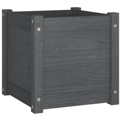 Planter Grey Solid Pinewood Medium Decorative Inlays Planter