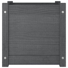 Planter Grey Solid Pinewood Medium Decorative Inlays Planter
