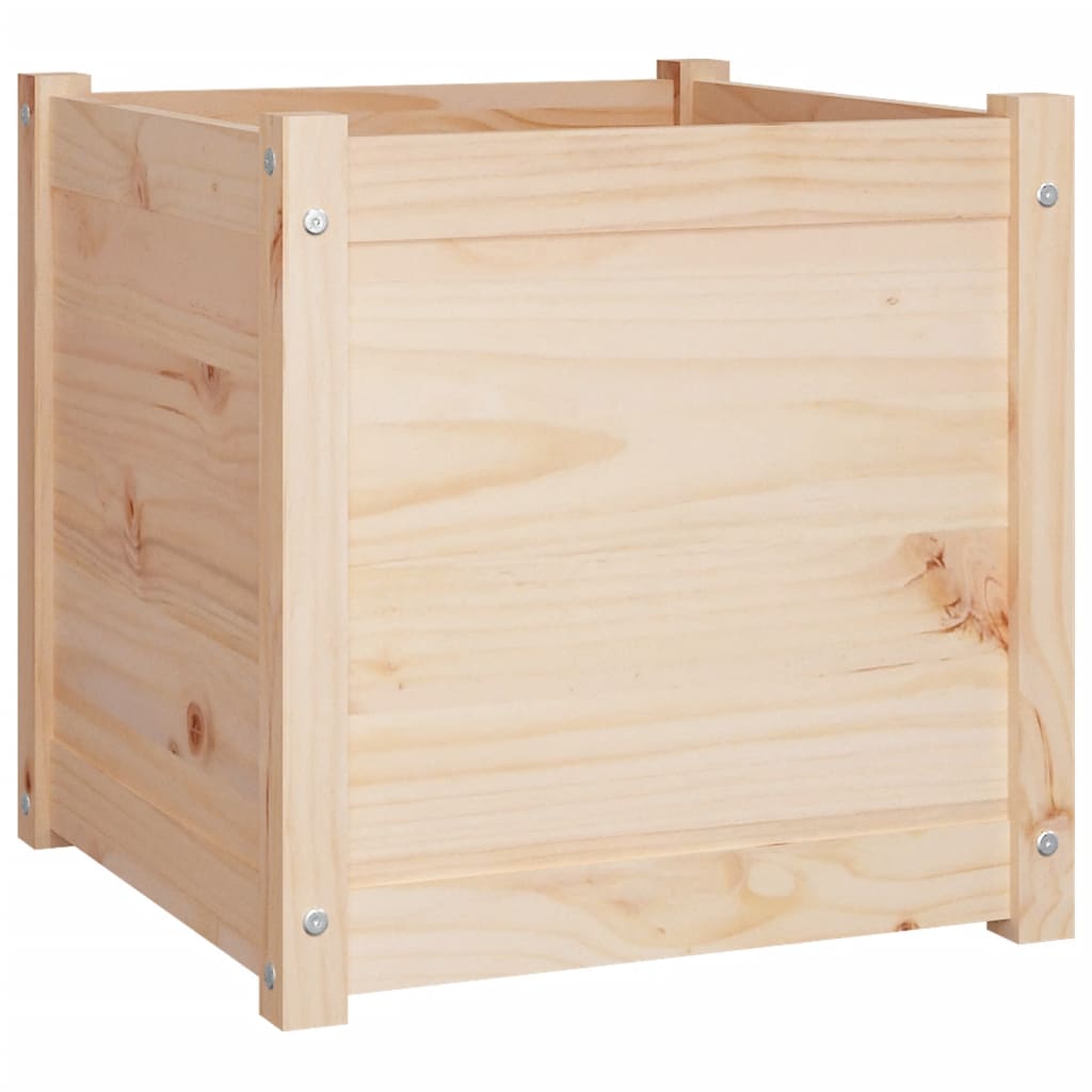Garden Planters 2 pcs 19.7x19.7x19.7 Solid Wood Pine