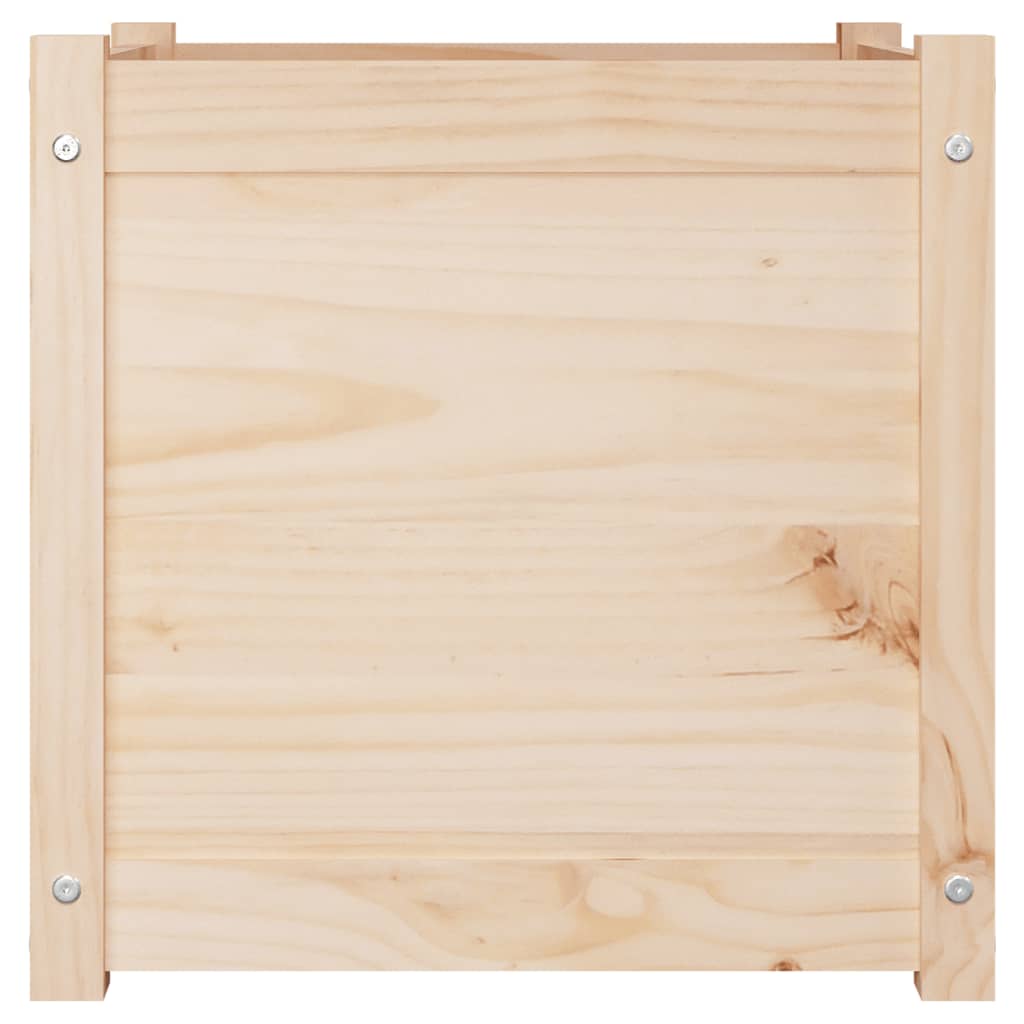 Garden Planters 2 pcs 19.7x19.7x19.7 Solid Wood Pine