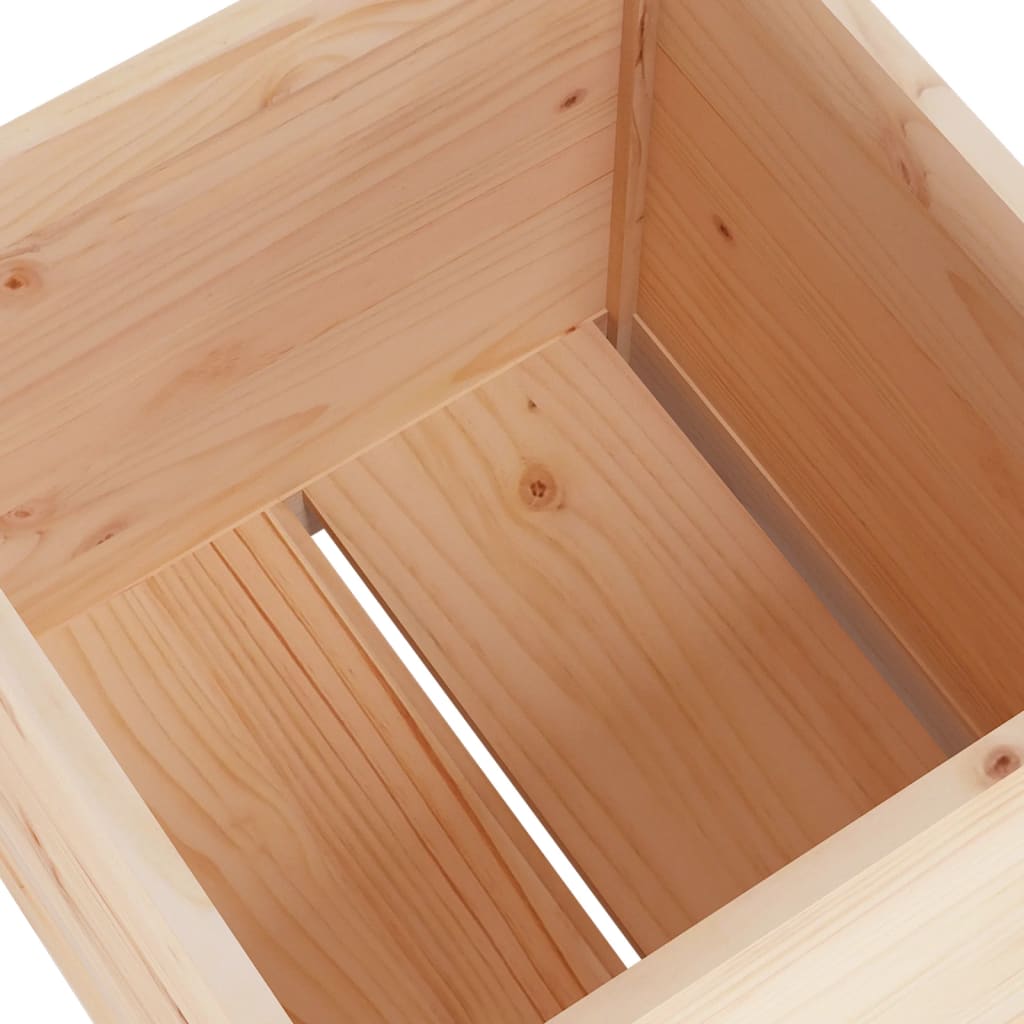 Garden Planters 2 pcs 19.7x19.7x19.7 Solid Wood Pine