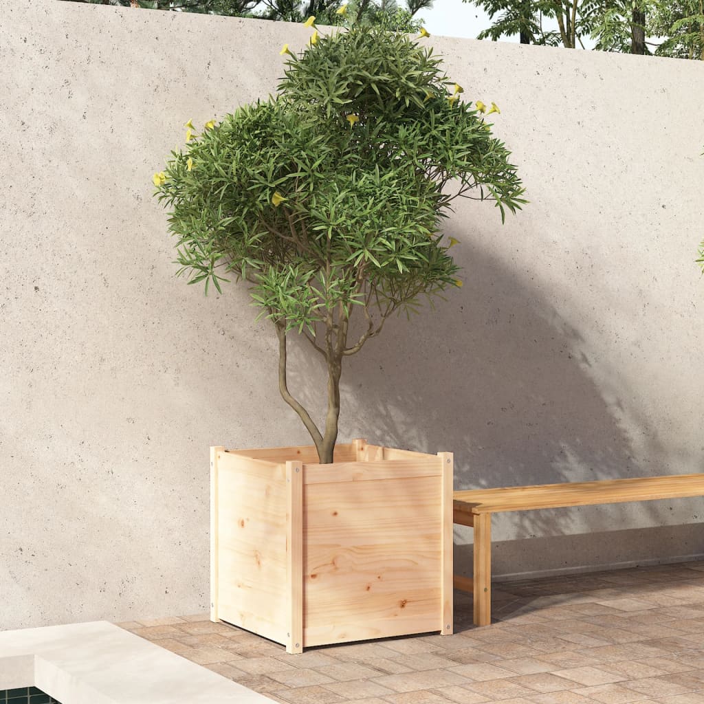 Garden Planter 23.6x23.6x23.6 Solid Wood Pine