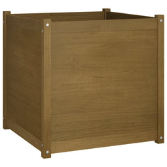 Garden Planter Honey Brown 27.6x27.6x27.6 Solid Wood Pine
