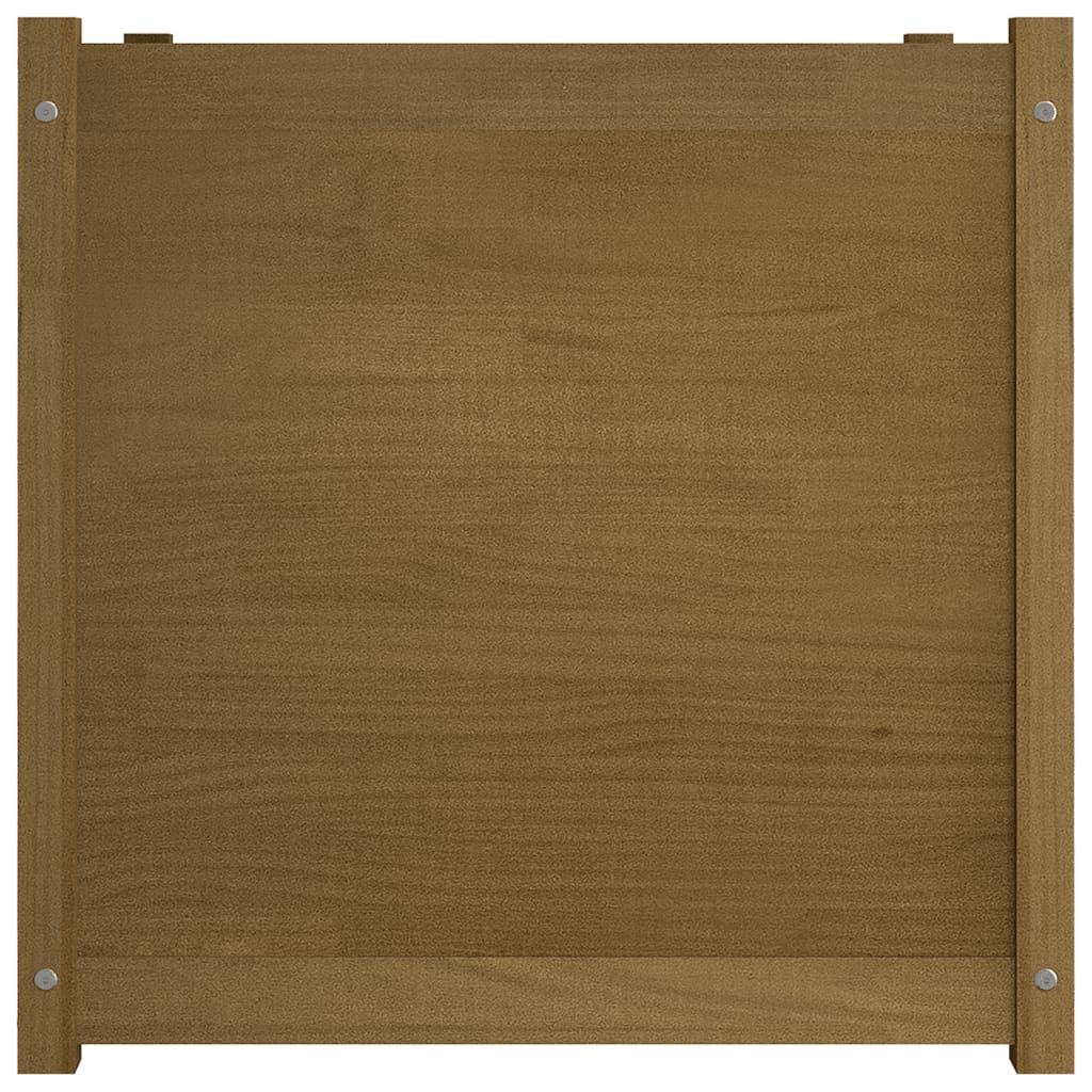 Garden Planter Honey Brown 27.6x27.6x27.6 Solid Wood Pine