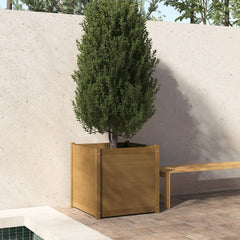 Garden Planter Honey Brown 27.6x27.6x27.6 Solid Wood Pine