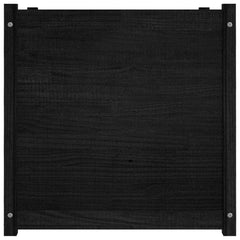 Garden Planter Black 27.6x27.6x27.6 Solid Wood Pine