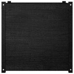 Garden Planter Black 27.6x27.6x27.6 Solid Wood Pine