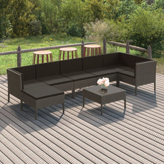 Garden Lounge Set Grey, Anthracite