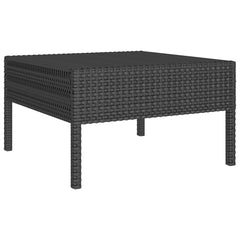 Garden Lounge Set Black and Cream White