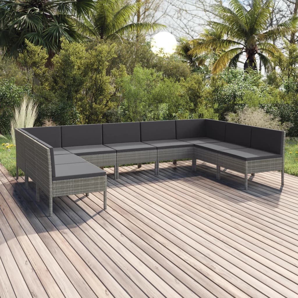 Garden Lounge Set Grey, Anthracite