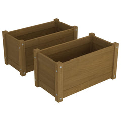 Garden Planters 2 pcs Honey Brown 23.6x12.2x12.2 Solid Wood Pine