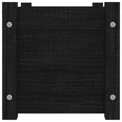 Garden Planter Black Solid pinewood 23.6 x 12.2 x 12.2 in Durable