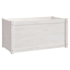 Garden Planter White Solid pinewood Medium Garden Planter