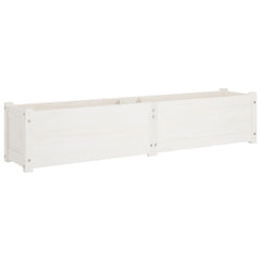 Raised Bed 2 Pack White Solid Pine Wood